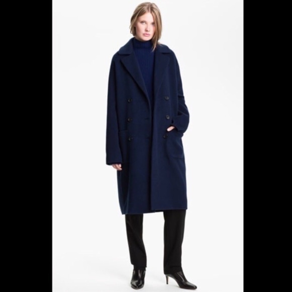 Vince classic oversized wool long coat size S new